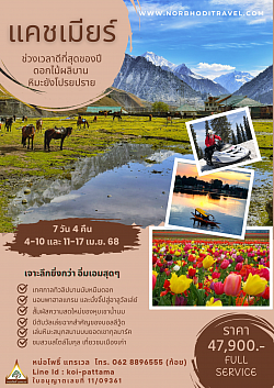 ทัวร์แคชเมียร์เทศกาลทิวลิป